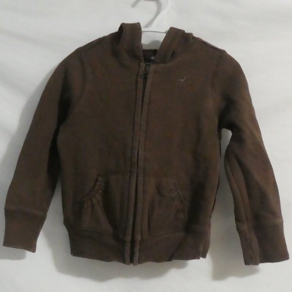 Retro OLD NAVY | 3T | Brown Hooded Zip-Up Sweatshirt Jacket | NWOT - Picture 2 of 16